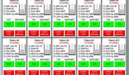 Norcross Vısc6000 10-İstasyonlu Kontrol Paneli (dokunmatik ekran görüntüsü)